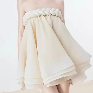 Chic Casual Strapless Sleeveless Temperament Minimalist Dress