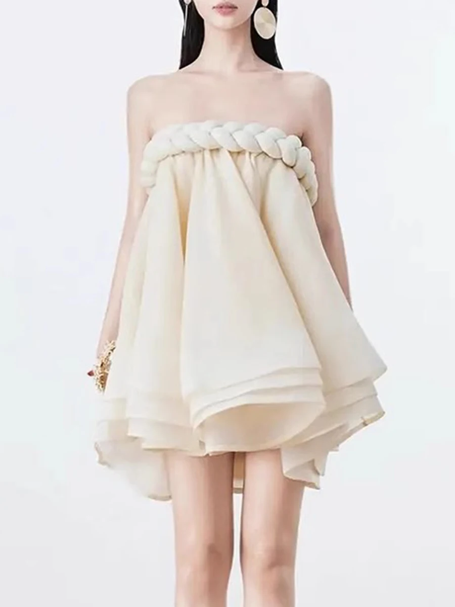 Chic Casual Strapless Sleeveless Temperament Minimalist Dress - Image 5