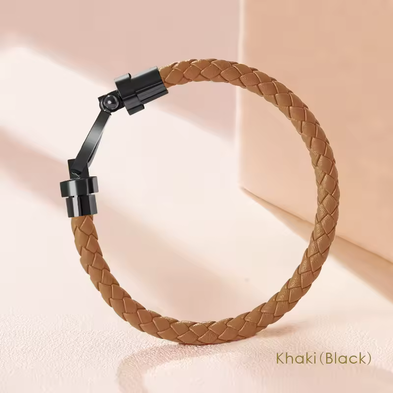 Classic Style Genuine Braided Leather Rope Chain Simple U-shaped Couples Bracelets