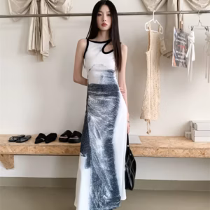 Cut Out Designer Sleeveless A Line Tunics Bodycon Maxi Dress