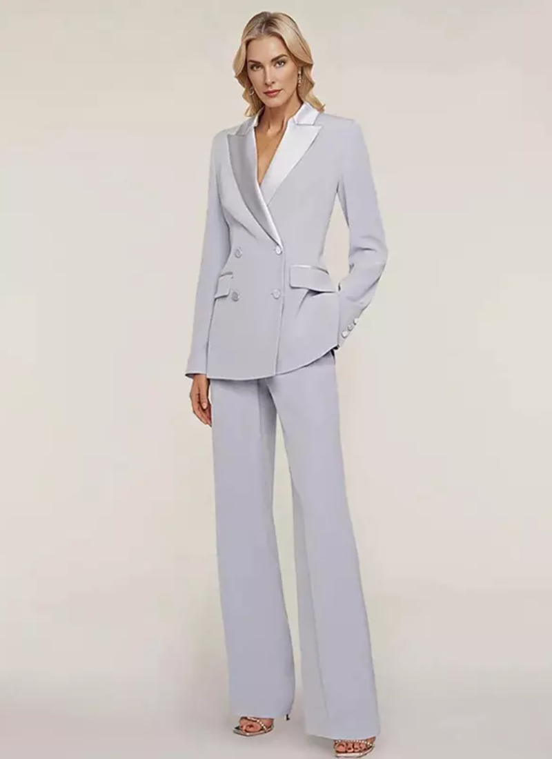 Designed Neckline Long Sleeves Two-piece Buttons Floor-Length Dresses - Image 6