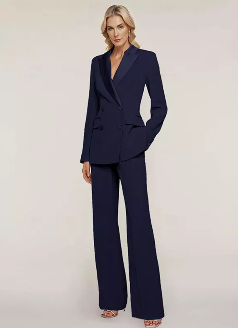 Designed Neckline Long Sleeves Two-piece Buttons Floor-Length Dresses - Image 3