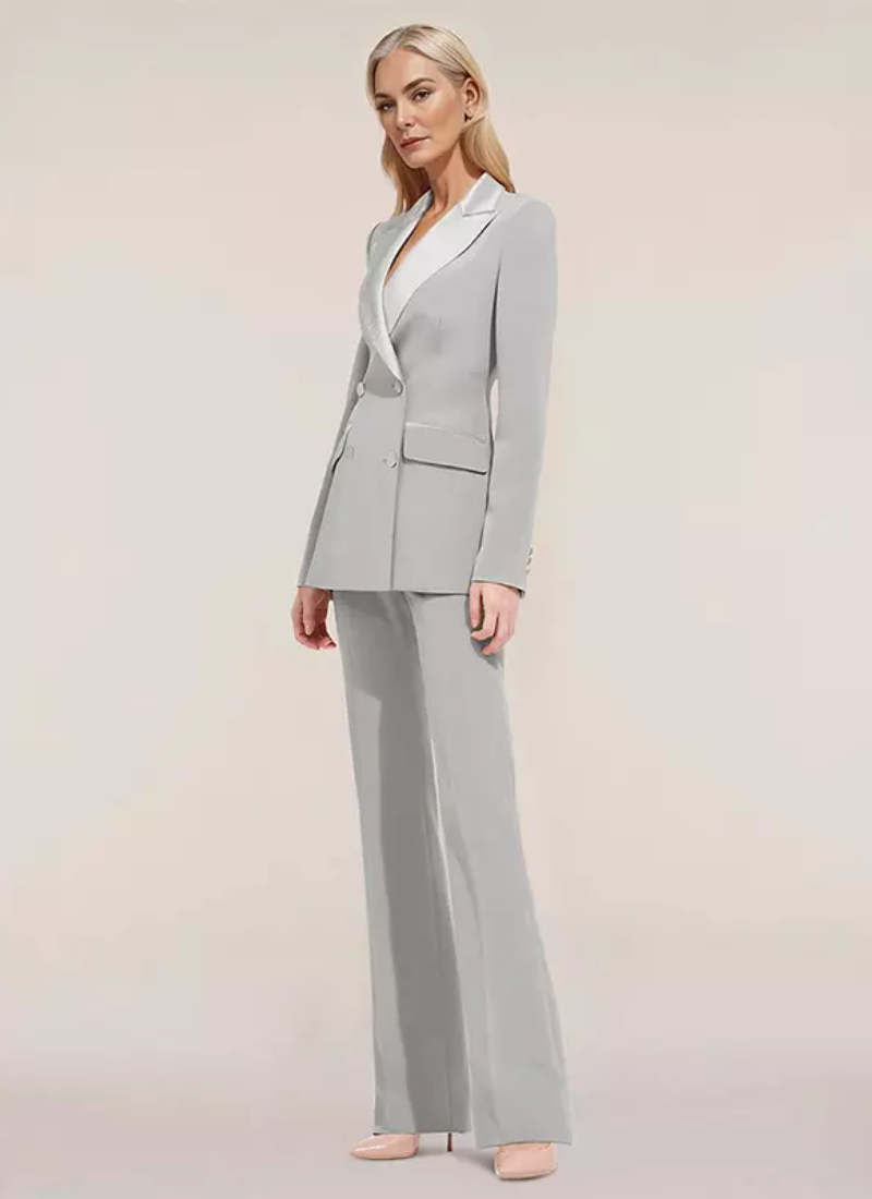 Designed Neckline Long Sleeves Two-piece Buttons Floor-Length Dresses - Image 4