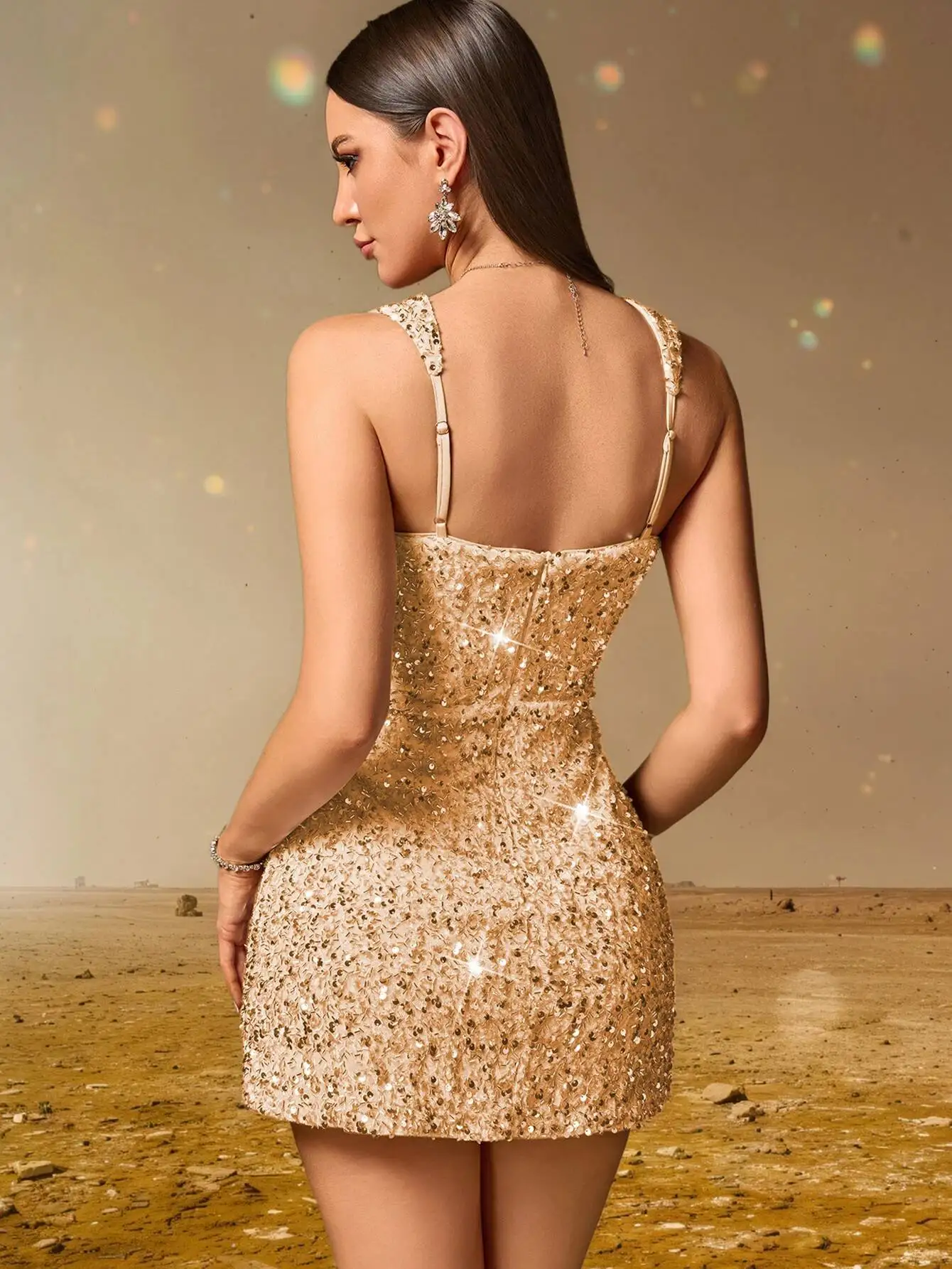 Elegant Backless Sequin Cocktail Party Short Birthday Evening Dresses - Image 7