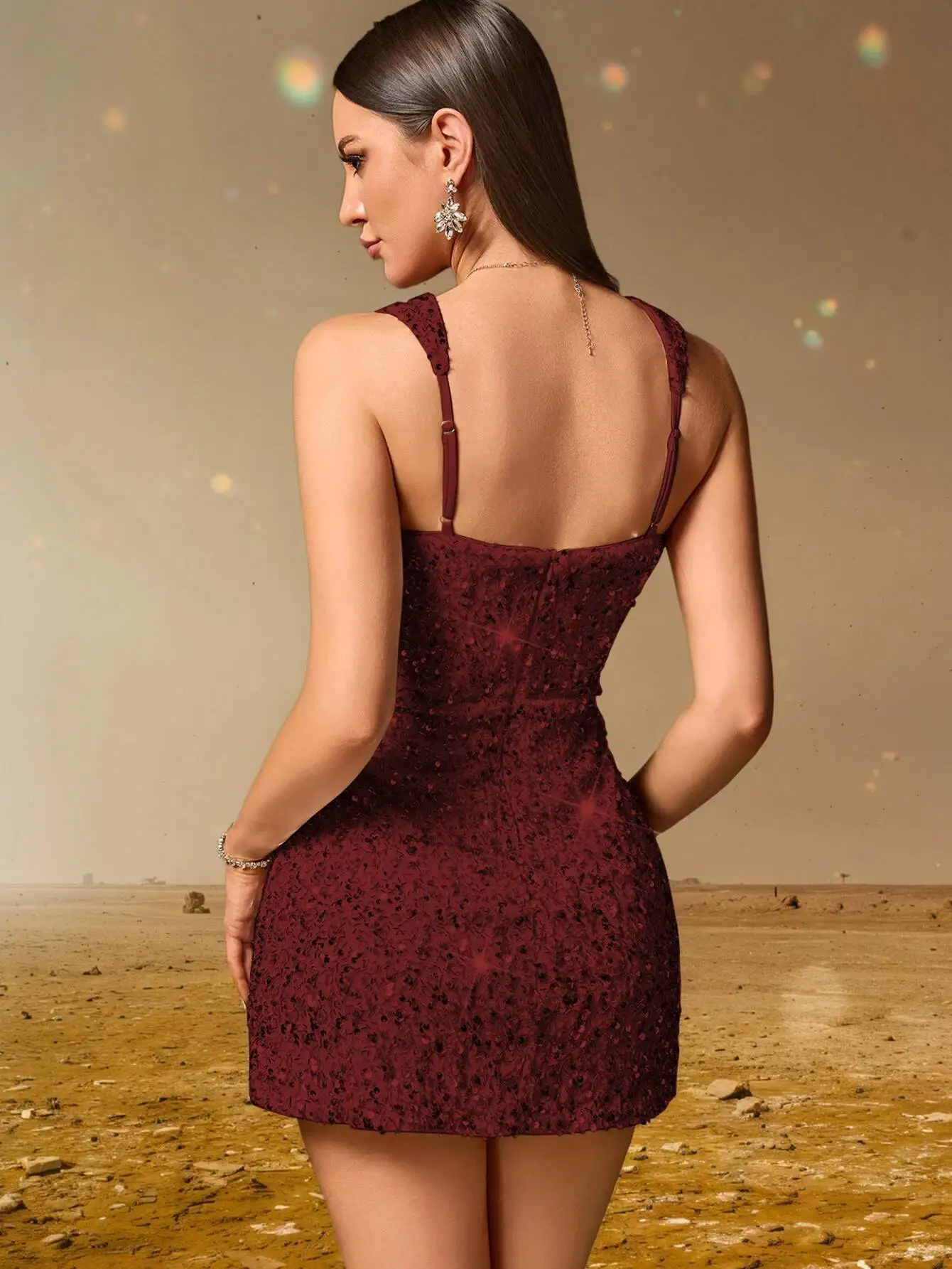 Elegant Backless Sequin Cocktail Party Short Birthday Evening Dresses - Image 22