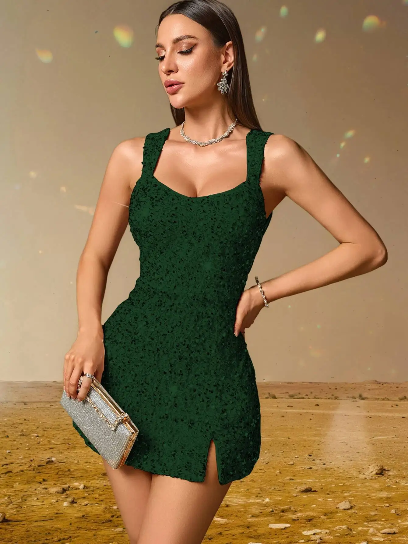 Elegant Backless Sequin Cocktail Party Short Birthday Evening Dresses - Image 35