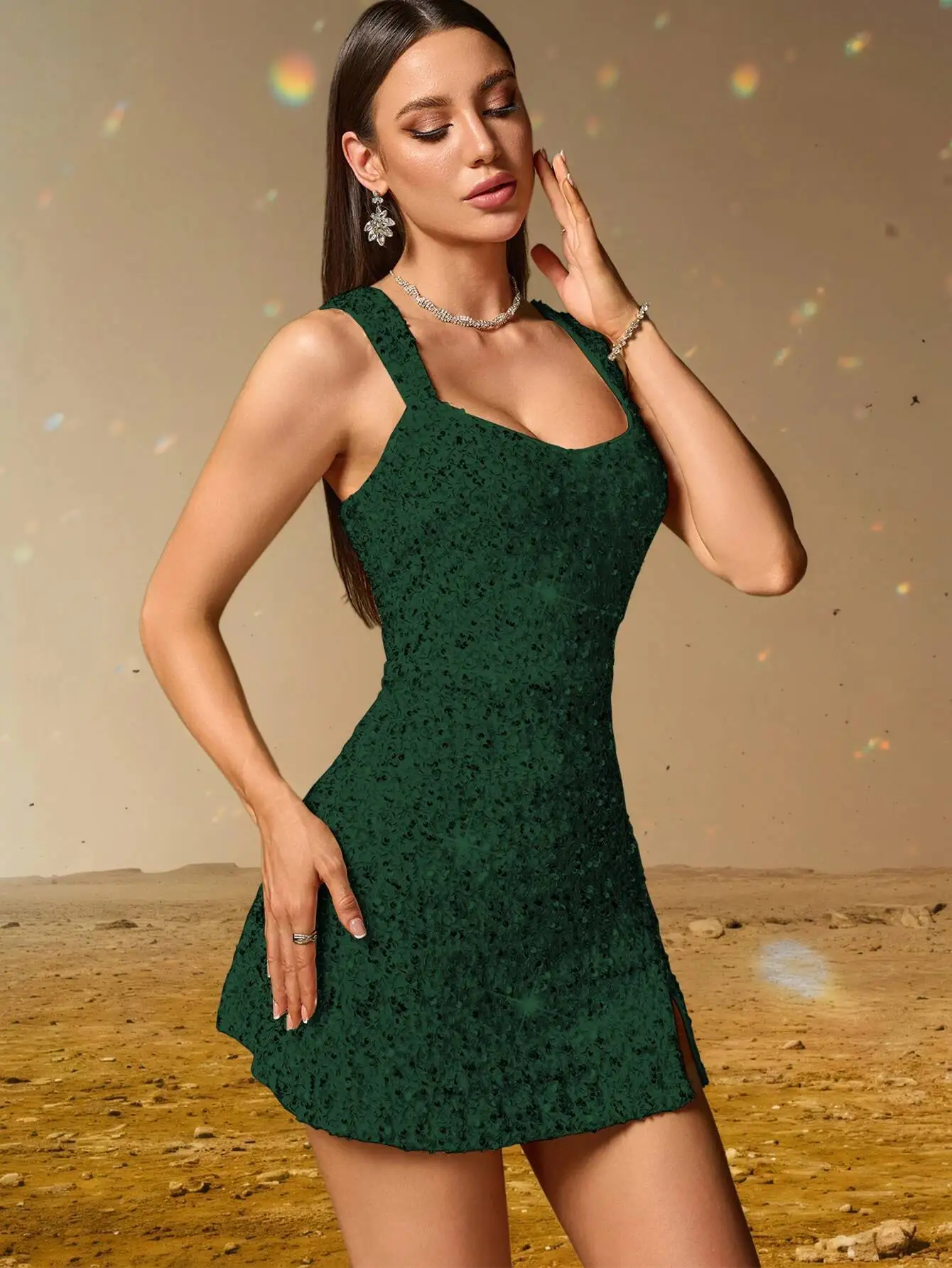 Elegant Backless Sequin Cocktail Party Short Birthday Evening Dresses - Image 37