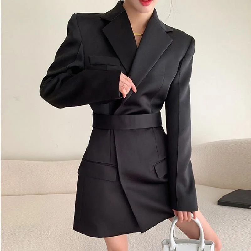 Elegant Chic Office Style High End Waist Slight Stretch Slim Blazer - Image 7