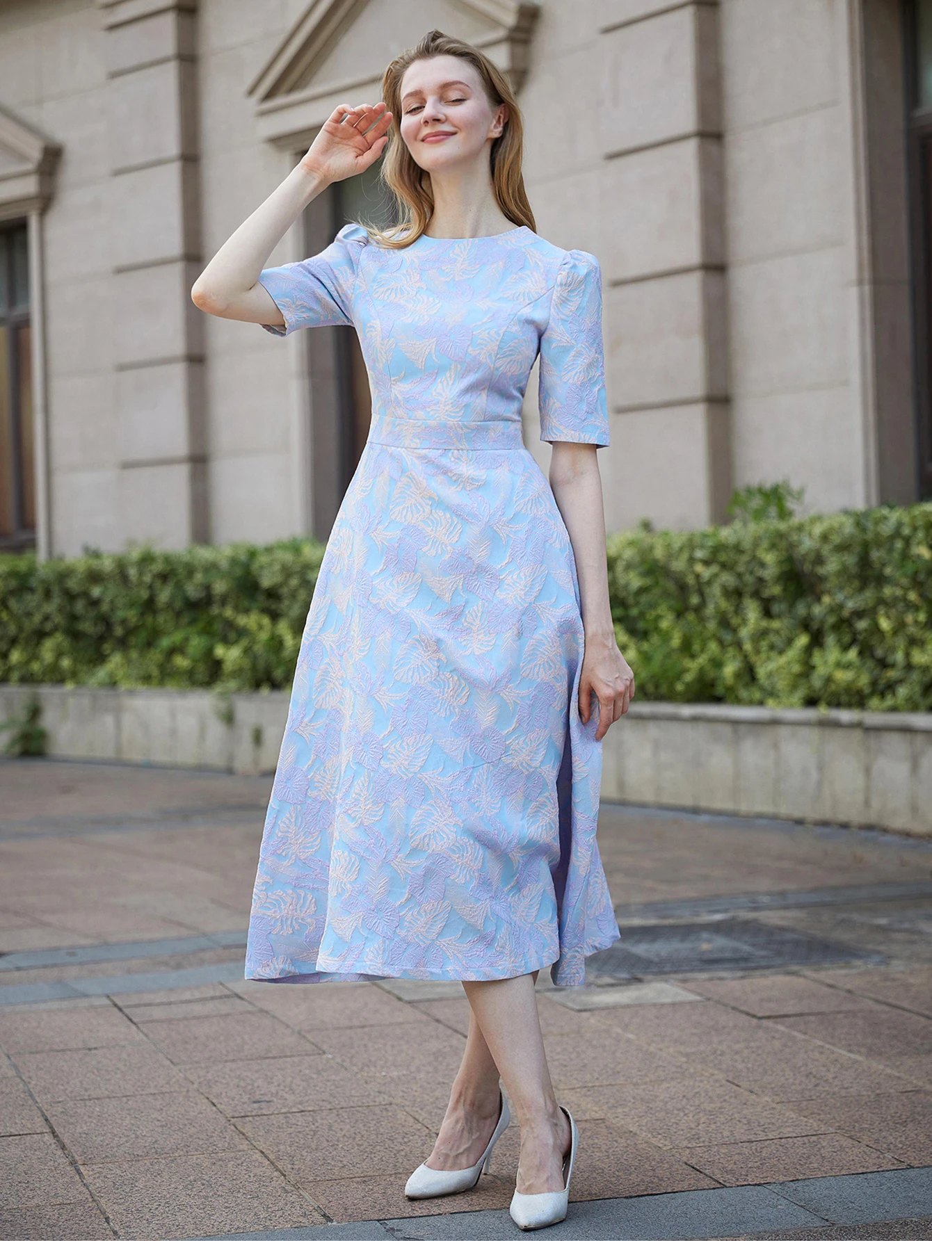 Elegant Flower Casual O-Neck Temperament Evening Party Dresses - Image 7