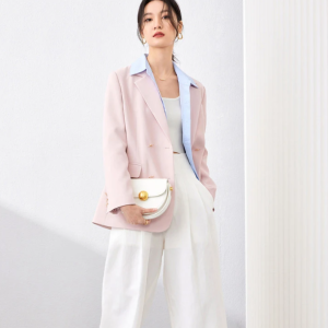 Elegant Formal Notch Collar Loose Office Style Outerwear Blazer