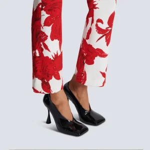 Elegant Lacquer Leather Wedding Party Square Headed Thin High Heels