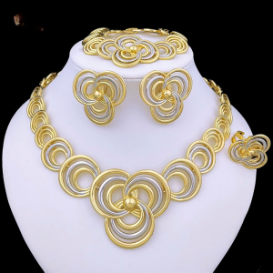 Elegant Metal Zinc Alloy Wedding Party Accessories Jewelry Sets