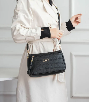 Elegant Mom Bag Crocodile Cross Border Small Square Versatile Large Capacity Messenger Crossbody Bag - Image 3