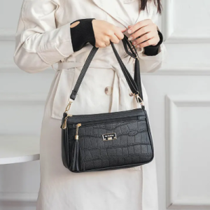 Elegant Mom Bag Crocodile Cross Border Small Square Versatile Large Capacity Messenger Crossbody Bag