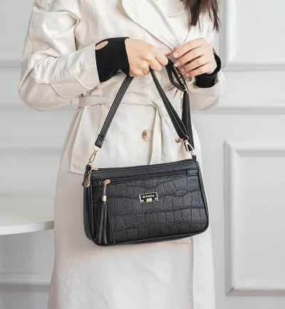 Elegant Mom Bag Crocodile Cross Border Small Square Versatile Large Capacity Messenger Crossbody Bag