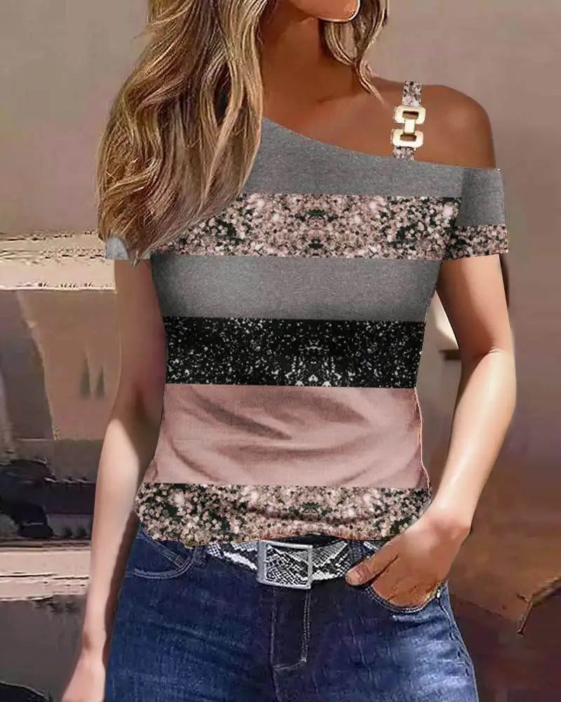 Casual Solid O Neck Simple All Match Ruffles Short Sleeve Loose T Shirt