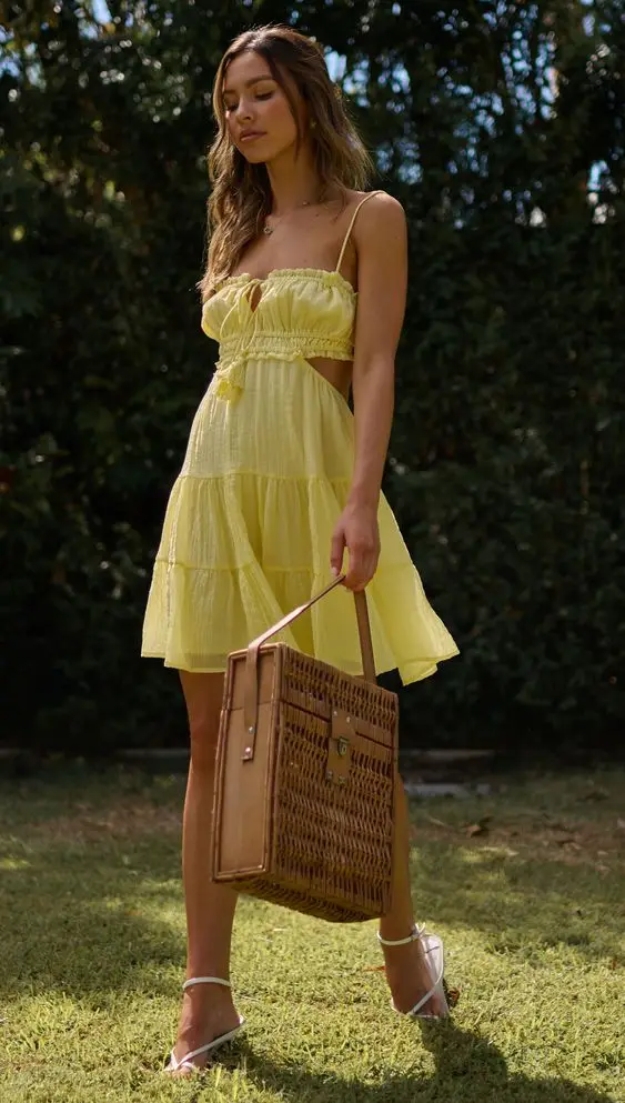 Elegant Sweet V Neck Tassel Decoration Sleeveless Backless Mini Dress - Image 18