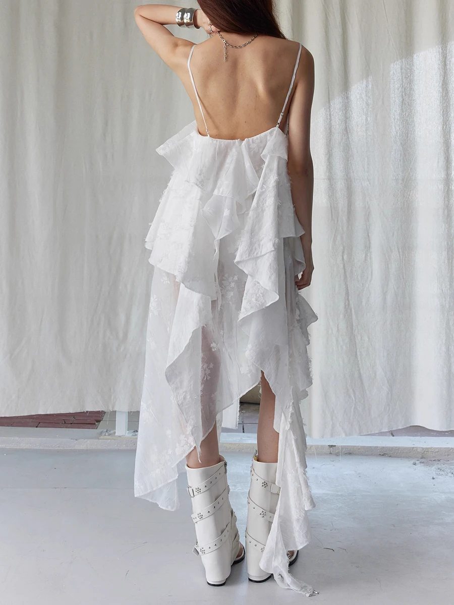 Elegant V Neck Sleeveless High Waist Temperament Minimalist Dress - Image 9