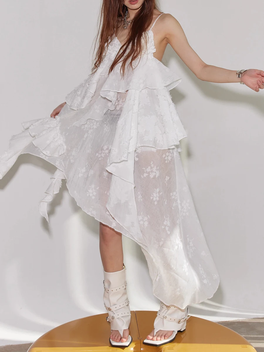 Elegant V Neck Sleeveless High Waist Temperament Minimalist Dress - Image 7