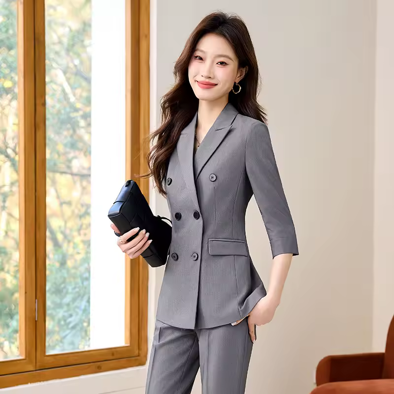 Formal High Quality Office Style Blazer And Pants Two-Piece Suit - Image 3