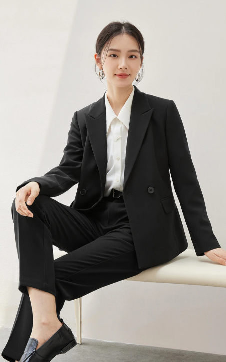 Formal Office Style Blazer And Ankle-length Pencil Pant 2 Piece Sets - Image 6