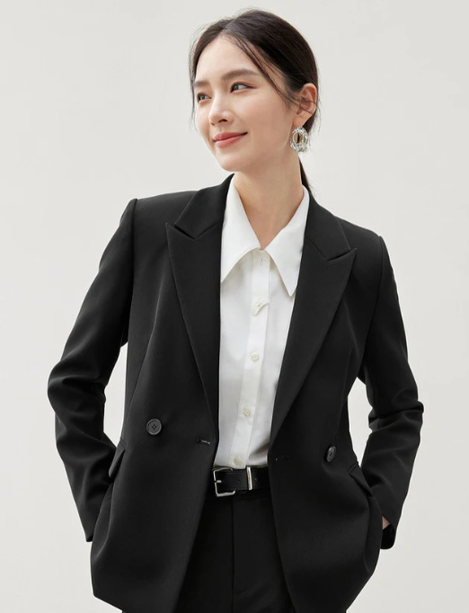 Formal Office Style Blazer And Ankle-length Pencil Pant 2 Piece Sets - Image 5