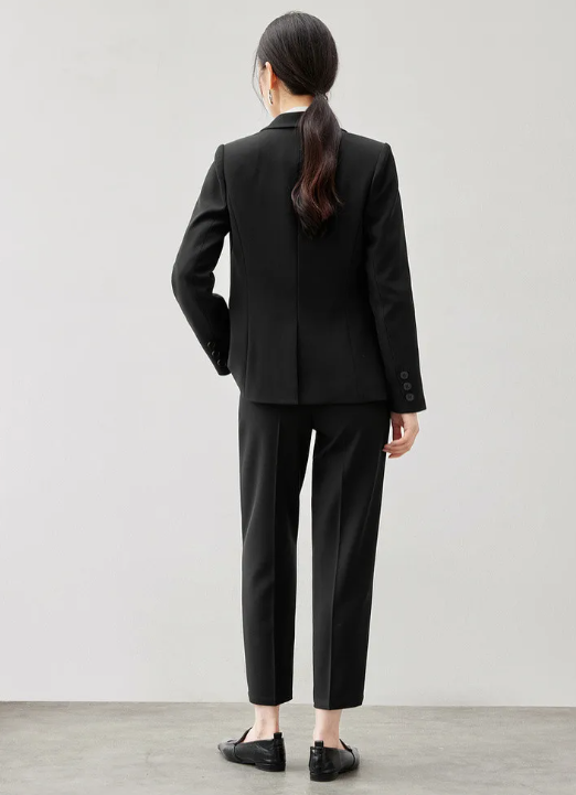 Formal Office Style Blazer And Ankle-length Pencil Pant 2 Piece Sets - Image 4