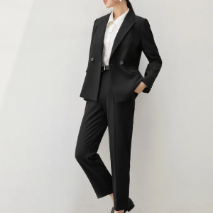Formal Office Style Blazer And Ankle-length Pencil Pant 2 Piece Sets