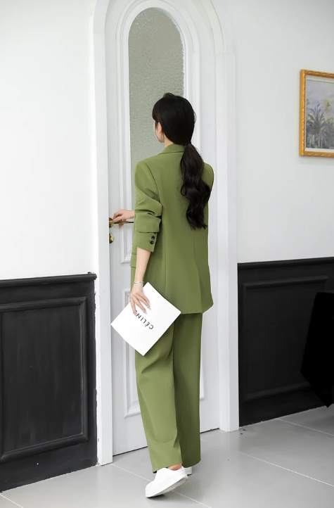 Formal Office Style Loose Blazer And Pants Two Piece Set Suits - Image 4