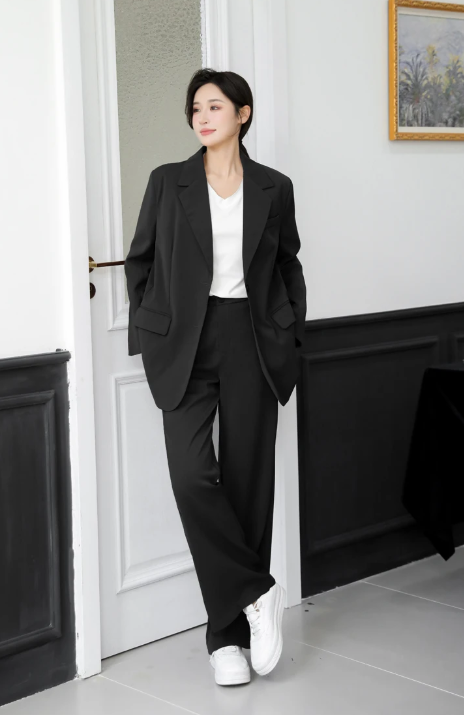 Formal Office Style Loose Blazer And Pants Two Piece Set Suits - Image 9