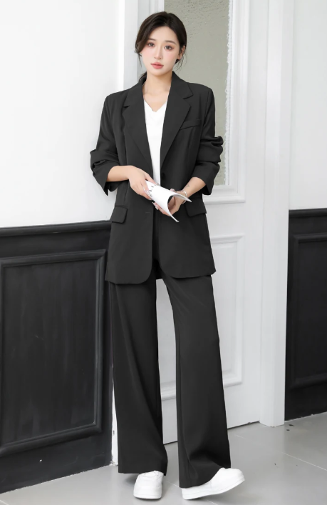 Formal Office Style Loose Blazer And Pants Two Piece Set Suits - Image 8
