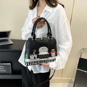 Luxury Designer High Quality Embroidered Fabric Cute Push Shoulder Crossbody Bags