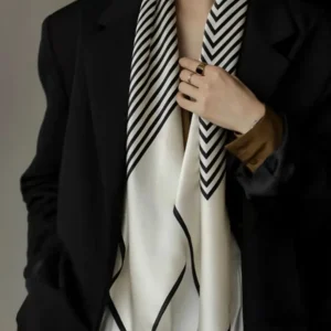 Luxury Square 90*90Hijab Hair Bands Neckerchief Satin Shawl Ribbon Headband Wraps Silk Scarf