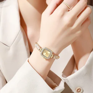 Luxury Stainless Steel Diamond Studded Strap Dropshipping Relojes Para Bracelet Quartz Watch