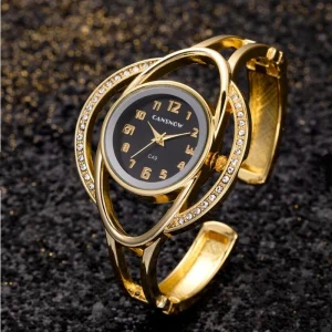 Luxury Steel Clock Relogio Feminino Hand Bangle Saati Montre Band Bracelet Watch  Quartz Wristwatch  
