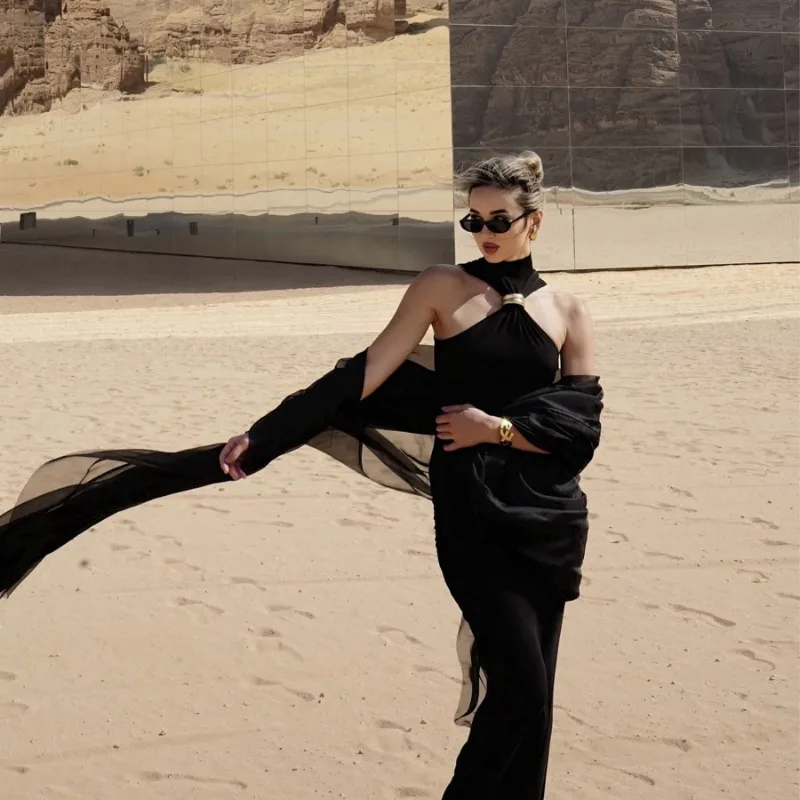 Metal Ring Solid Sleeveless Patchwork Vacation Slim Party Elegant Top - Image 10