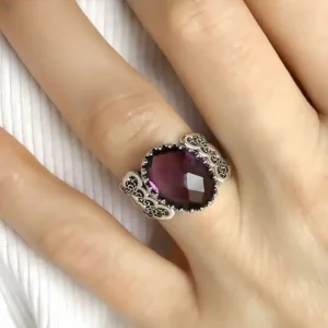 Retro Cubic Zirconia Pigeon Egg Cubic Zirconia Daily Banquet Attire Oval Ring