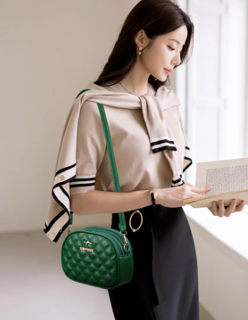 Retro Trendy Versatile Temperament High-end Round Cake Shoulder Crossbody Bag