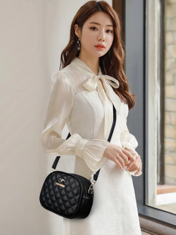 Retro Trendy Versatile Temperament High-end Round Cake Shoulder Crossbody Bag - Image 2