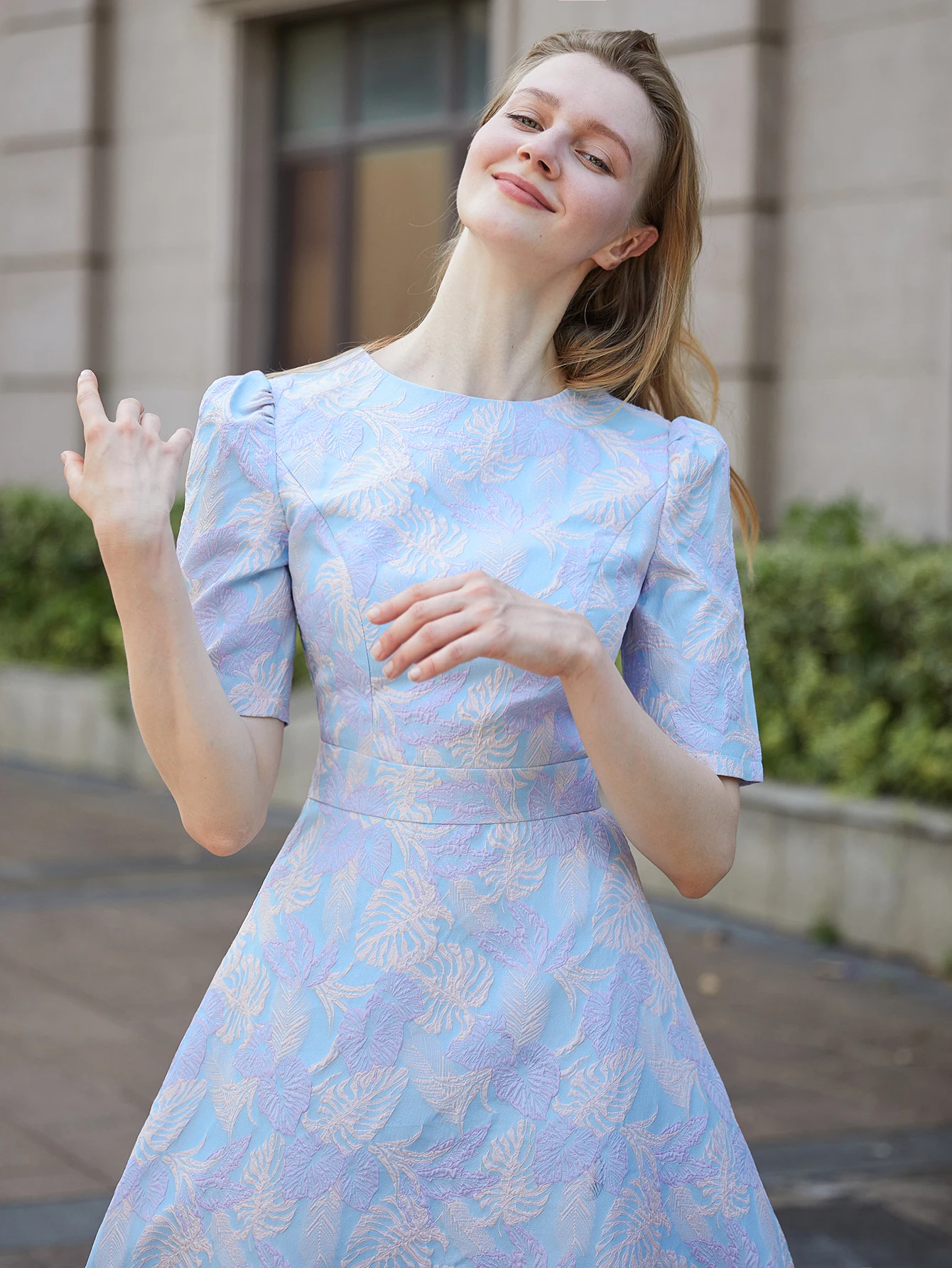 Elegant Flower Casual O-Neck Temperament Evening Party Dresses - Image 6