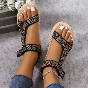 Casual Synthetic Soft Soled Trend Beach Style Non-Slip Flat Sandals