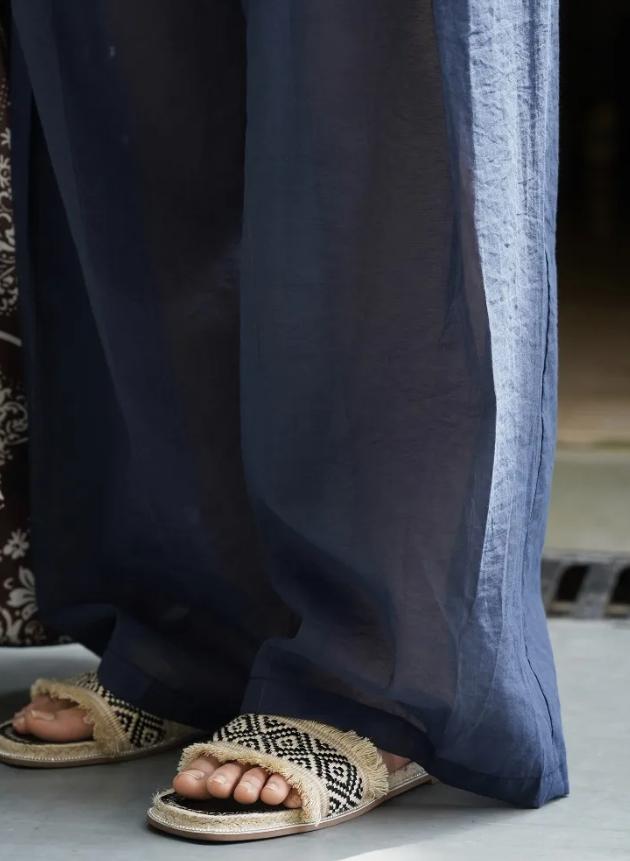 Spliced Fold Folded High Waist Loose Temperament Basics Trousers Pant - Image 8