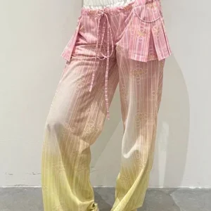 Spliced Pocket High Waist Slimming Temperament Basics Pants