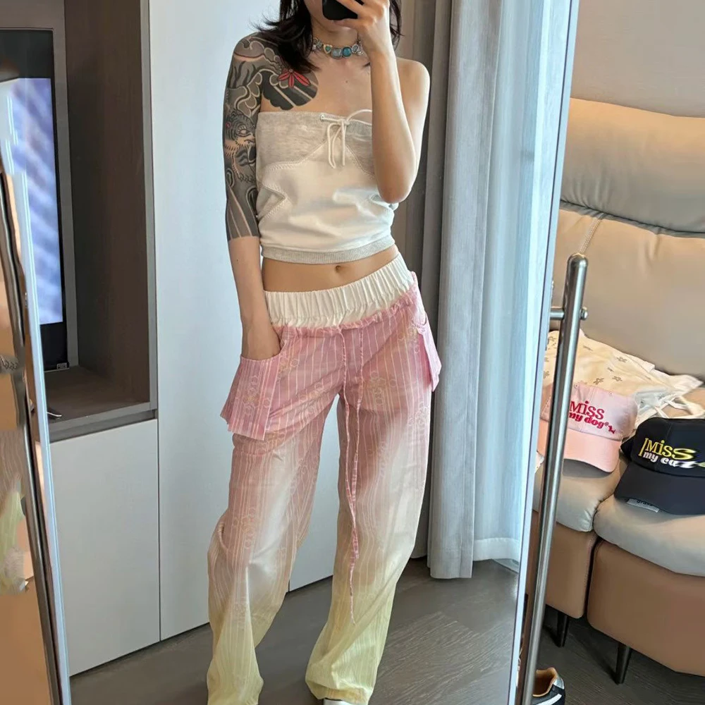 Spliced Pocket High Waist Slimming Temperament Basics Pants - Image 2