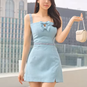 Sweet Chic Hollow Bow Strapless Slim Mini Party Prom Birthday Dress
