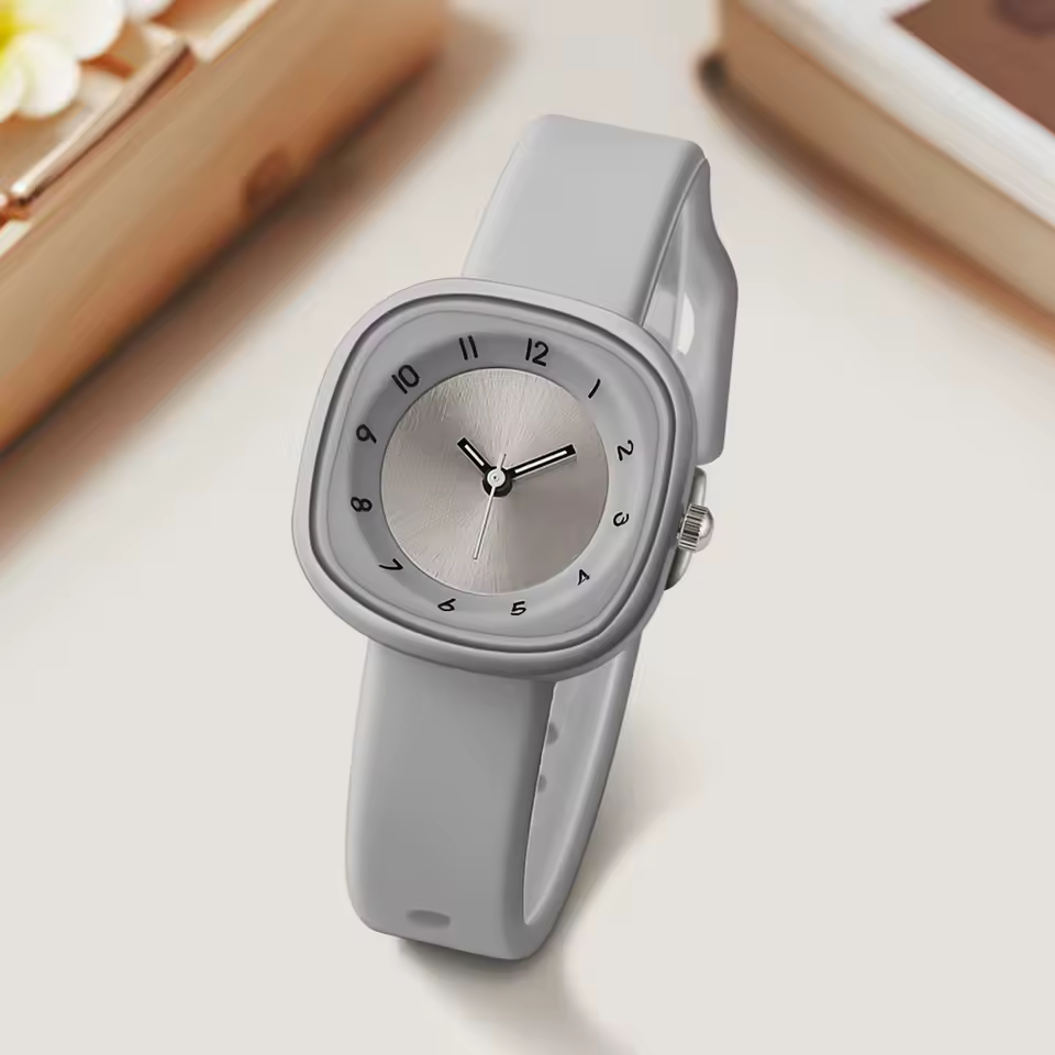 Casual Alloy Simple Irregular Shape Sport Band Silicone Watch Quartz Wristwatch - Image 15