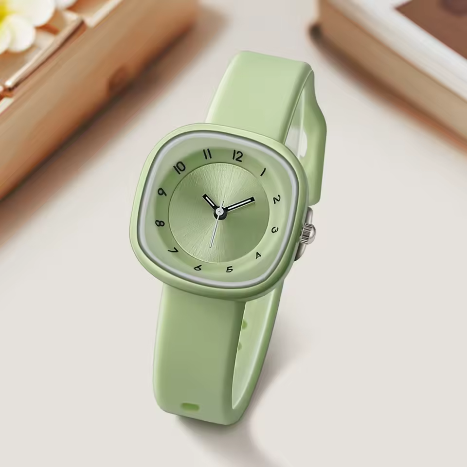 Casual Alloy Simple Irregular Shape Sport Band Silicone Watch Quartz Wristwatch - Image 16
