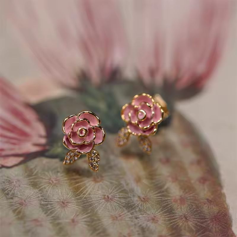 Casual Copper Alloy Temperament Statement Wedding Shell Flower Pearl Stud Earrings