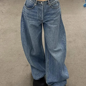 Vintage High Waisted Straight Streetwear Loose Large Wide Leg Denim Pants