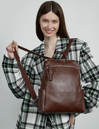 Vintage Large Capacity Business Travel Rucksack Vegetable Tanned Cowhide Leather Top Layer Designer Bag - Image 4